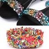 1m  Shiny Colorful Stone Trim Ribbon Decoration Accessory Crafts Sewing Dress Decor