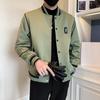 Men's Jackets Solid Color Stand Collar Long Sleeve Button Casual Coats Men Streetwear Leisure Jackets