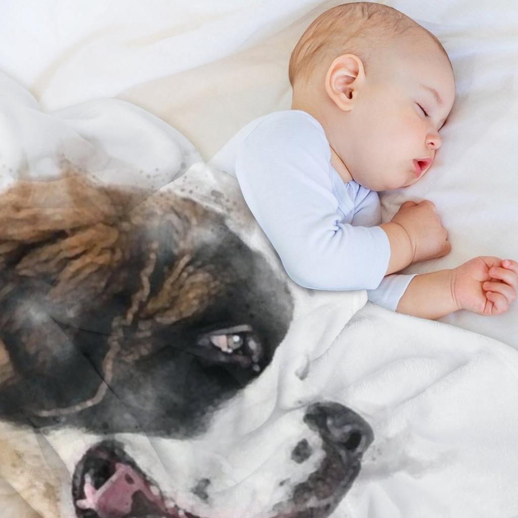 Сенбернар Акварельный Рисунок Плед Покрывало для Волос Мягкие Покрывала для Кроватей Диваны Декоративные Пледы