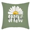 Fashionable Spring Flower Spring Elements Pillow Cover Linen Flower Cushion Pillow Cover