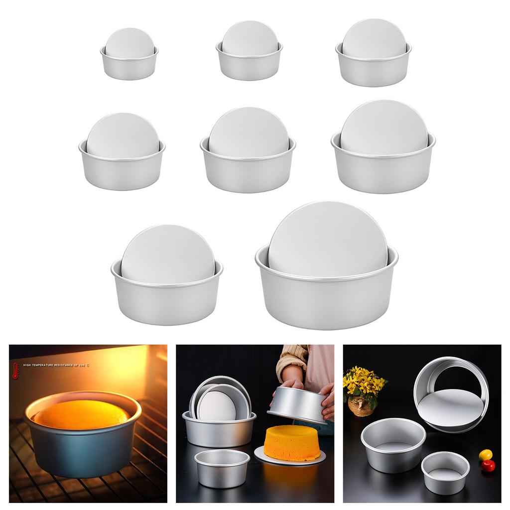 Cookie Cake Pans with Removable Bottom Aluminum Round NonStick Cake Mold Round Cake Tins Bakewares Bread Box Enduring