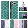 Classic Rhombic Lattice Wallet Case for Samsung Galaxy Xiaomi Redmi OPPO VIVO Moto iPhone PU Leather Flip Cover