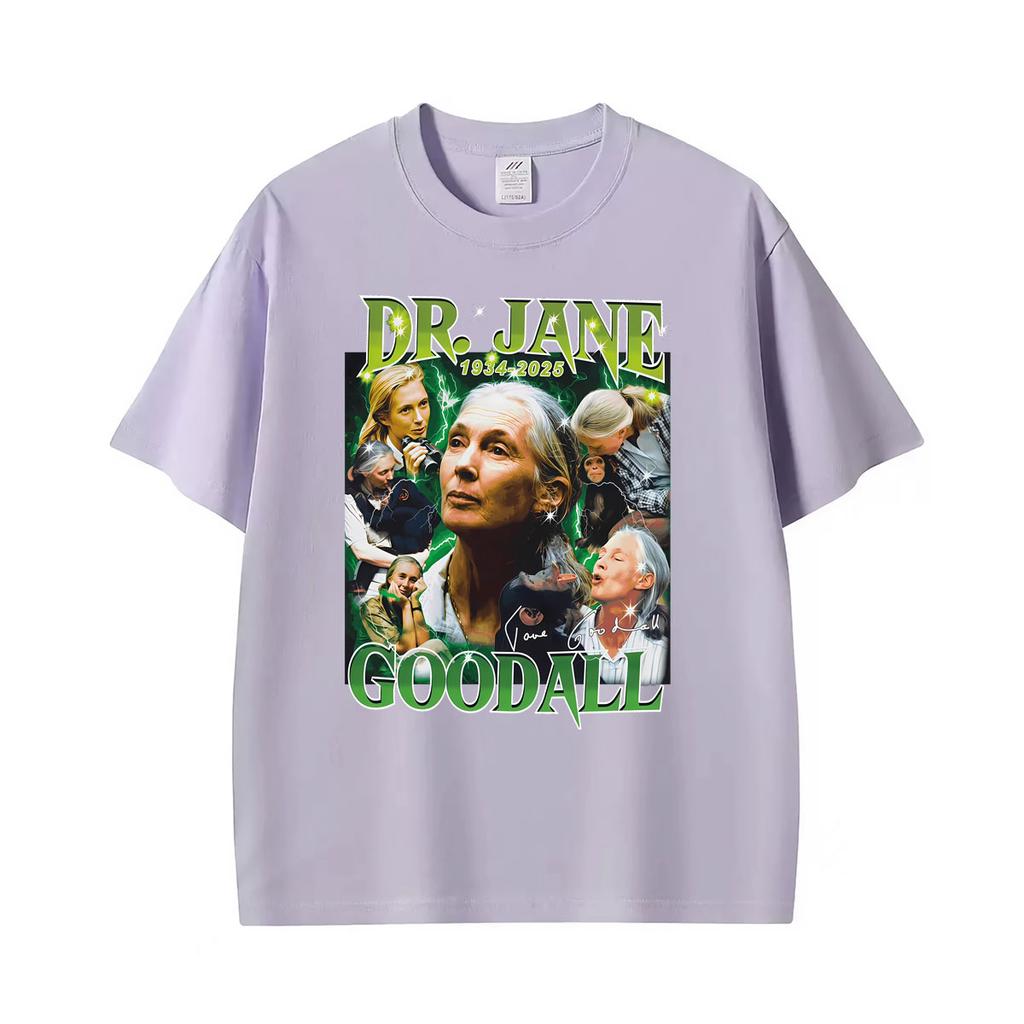 Drjane Goodall 90s Vintage Memorial Funny Graphic T Shirt Unisexs Clothing Fashion Streetwear T Shirts Oversized Cotton Tshirts