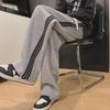 Men's Casual Korean Loose Striped Sweatpants - Spring/Autumn Nine-Point Hong Kong Style Trend