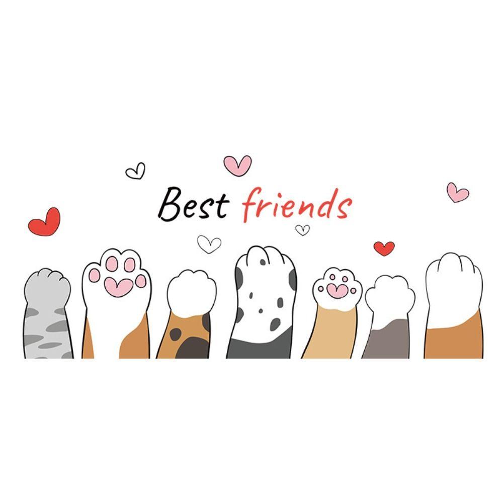 ПВХ Наклейки на стену с котами Милые обои Искусство Настенные наклейки Гостиная