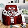 Custom Name Tonga Polynesian Tattoo Design Home Customize Your Name Blankets Comfortable Soft Lightweight Allseason Multipurpose Blanket For Picnics