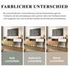 Modern TV Cabinet with Adjustable Length, Modular 2-Piece Design, Wood Look + Matte White, Black Metal Legs, Multifunctional Living Room Furniture