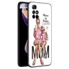 Super Mom Baby Girl Boy Black Silicone Phone Case For Xiaomi Redmi Note 9 10 11 11S 11T 12 13 Pro 5G Plus 9S 10S 12S
