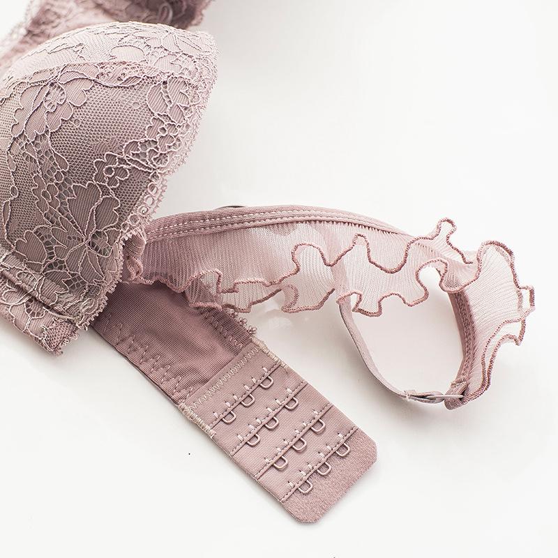 Sexy French Bra Lace Underwear Set Push Up BC Cup Plus Chest Pad Comfortable Embroidery Europe Intimates Bra & Brief Sets
