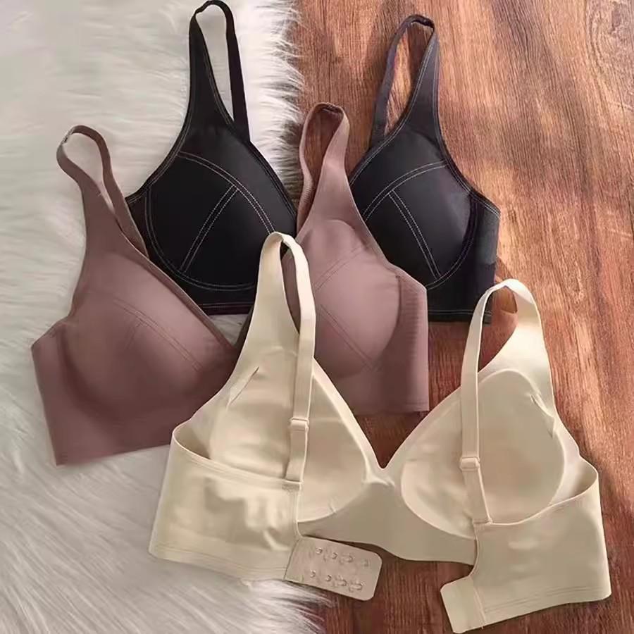 Soft Wireless Push-Up Bra for Women - Thin, Seamless, Side Support, Anti-Sagging, Comfortable Fit