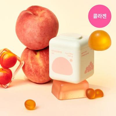 Коллагеновые жевательные конфеты Slow Glow с персиковой смолой, 30 жевательных конфет (стоимость 15 дней), Корейская здоровая пища