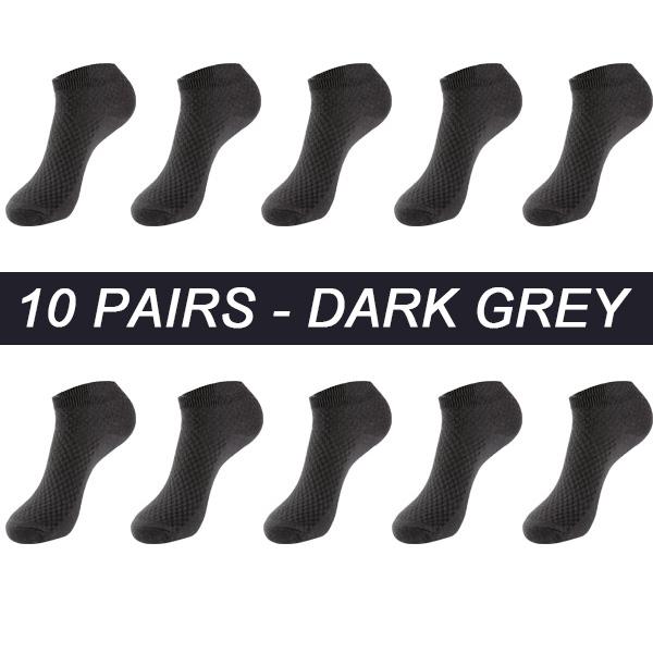 10 пар мужских носков из бамбукового волокна, дышащие компрессионные длинные носки, деловые повседневные мужские носки высокого качества, большие размеры EU38-48