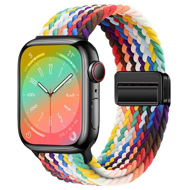 Нейлоновый ремешок для Apple Watch 44 мм, 45 мм, 49 мм, 42 мм, 38 мм, 40 мм, 41 мм, ремешок для часов, браслет для iWatch Series Ultra 9, 8, 7, 6, 5, 4 SE, 3 ремешка