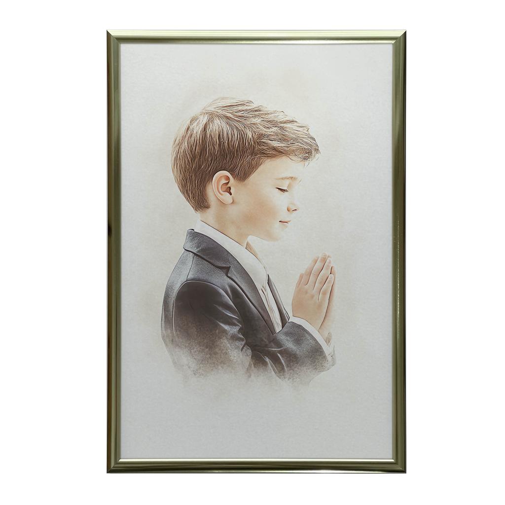 Pamiątka Pierwszej Komunii Świętej - Chłopiec Pamiątka Pierwszej Komunii Świętej - Chłopiec, 30X40 Cm, Bez Ramy, Płótno Premium Na Blejtramie