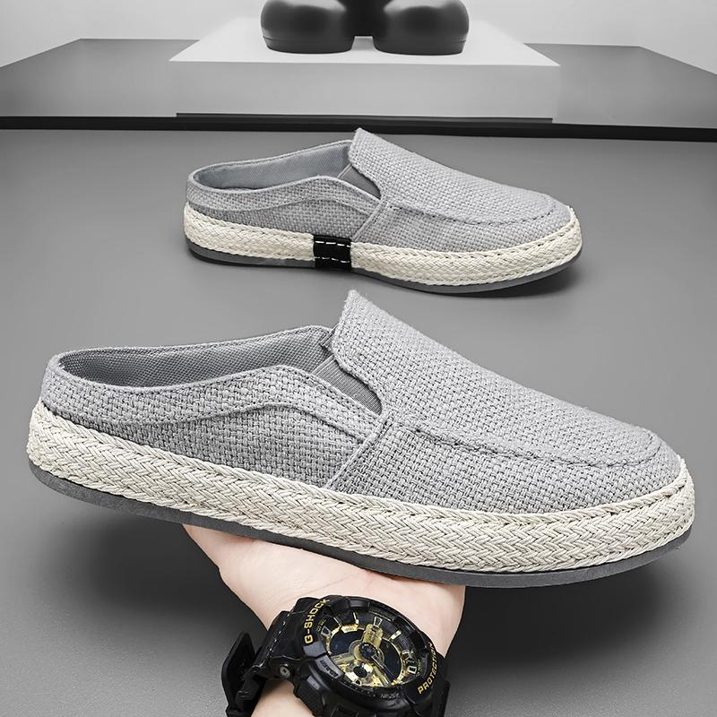 Мужская повседневная обувь обувь слипоны легкие лоферы мужские сандалии дышащие полутапочки парусиновая обувь Zapatos Hombre