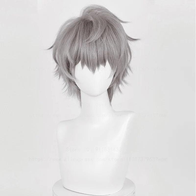 Высококачественный парик для косплея Till, короткие серебристо-серые термостойкие синтетические волосы, парики для косплея в стиле аниме + шапочка для парика