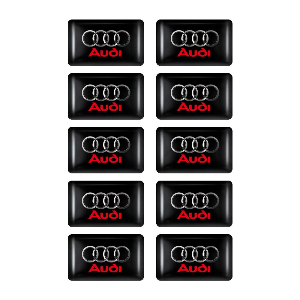 Car Steering Wheel Small Sticker 3D Car Decoration Interior Decal For Audi A1 A3 A4 A5 A6 A7 A8 B5 B6 B7 C5 C6 C7 Q2 Q3 Q5 Q7 TT