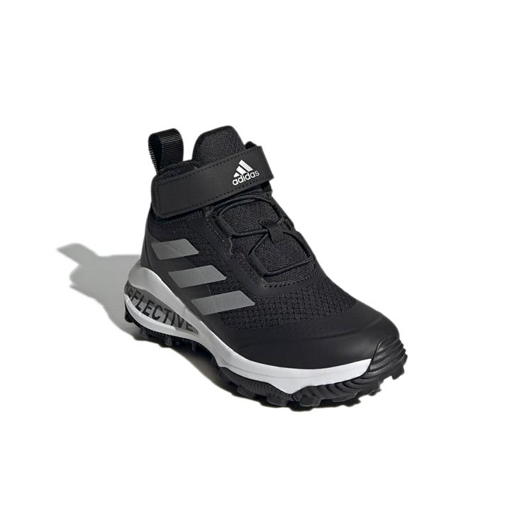 adidas Fortarun All Terrain K Нескользящие Устойчивые к истиранию Средние Детские Беговые Кроссовки Черно-Серые Детские GZ0165
