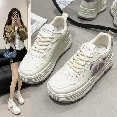 Модные белые туфли, новые женские туфли на весну и лето, толстая подошва, универсальные спортивные повседневные туфли с пандой черного и белого цвета, модные