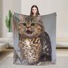 Мягкое одеяло с изображением милой совы Meowl Cat, плюшевое покрывало для путешествий, оригинальное фланелевое покрывало для дивана или кресла.