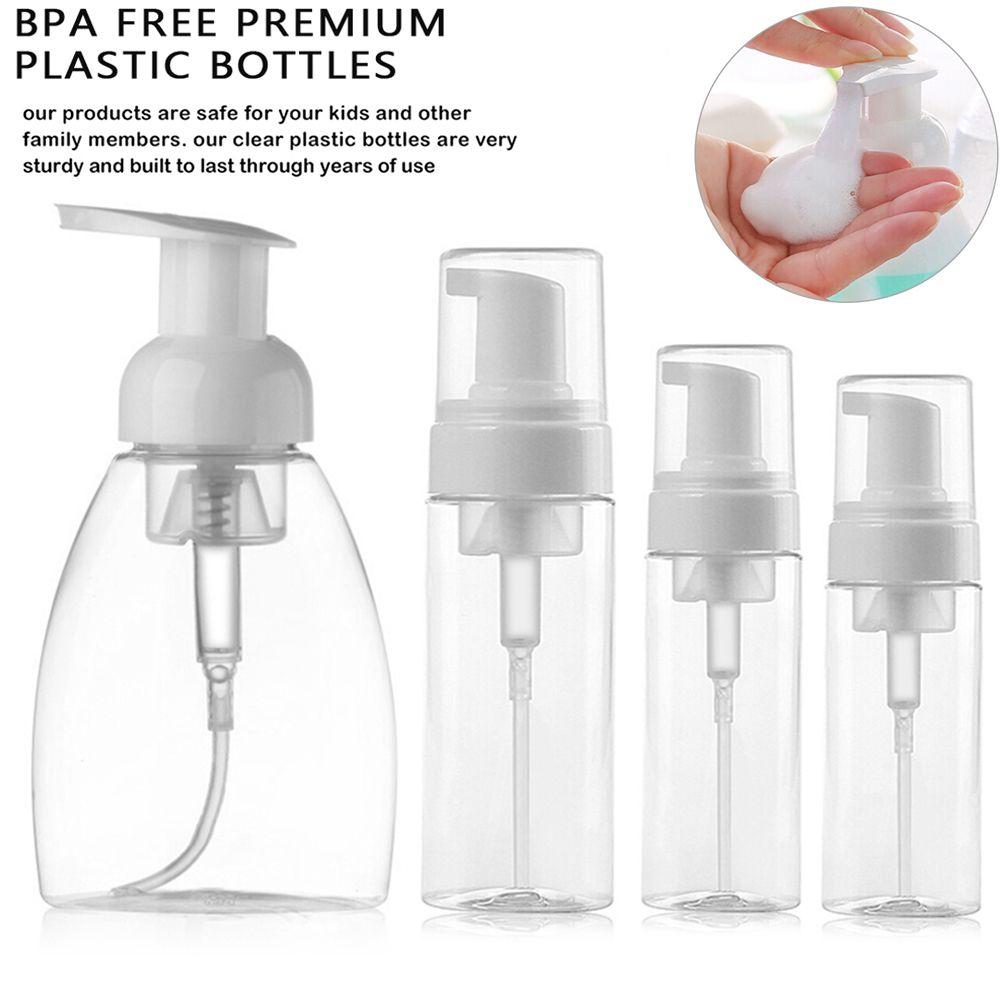 Hand Sanitizer Shampoo Shower Gel Soap Dispenser Clear Foaming Bottle Pump Container Liquid