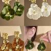 1pair Vintage Luxurious Exaggerated Floral Design Earrings for Women, Party & Holiday Wear