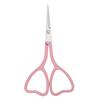 Pink  Love Stainless Steel Heart-shaped Eyebrow Trimming Scissors Sharp Pointed Beauty Scissors Flower Thread Scissors