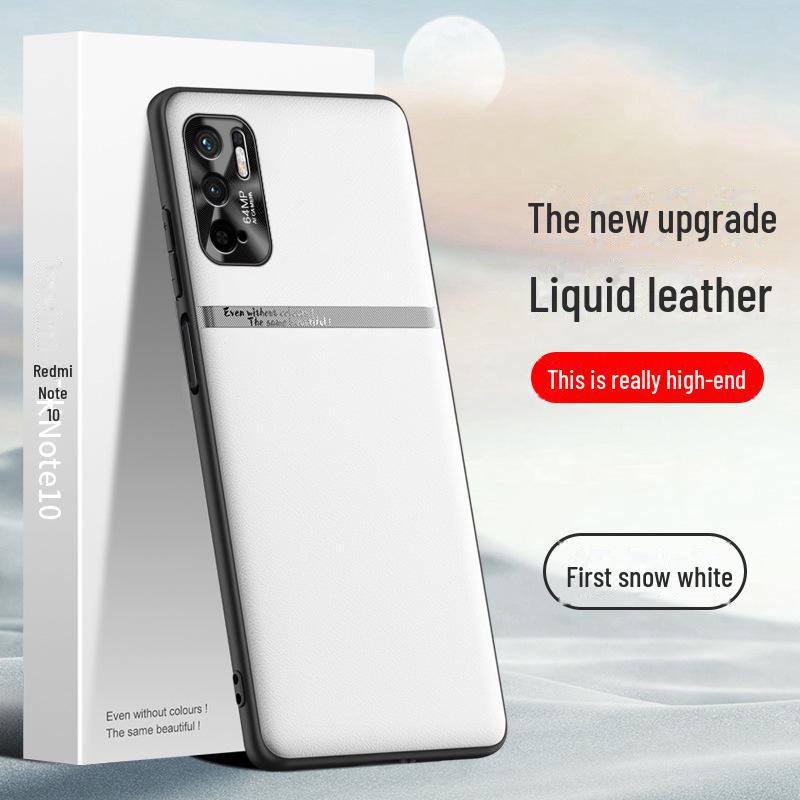 Compatible with Redmi Note 10 5G, Liquid Leather Protective Case - Anti-Fall & Anti-Fouling Cover.