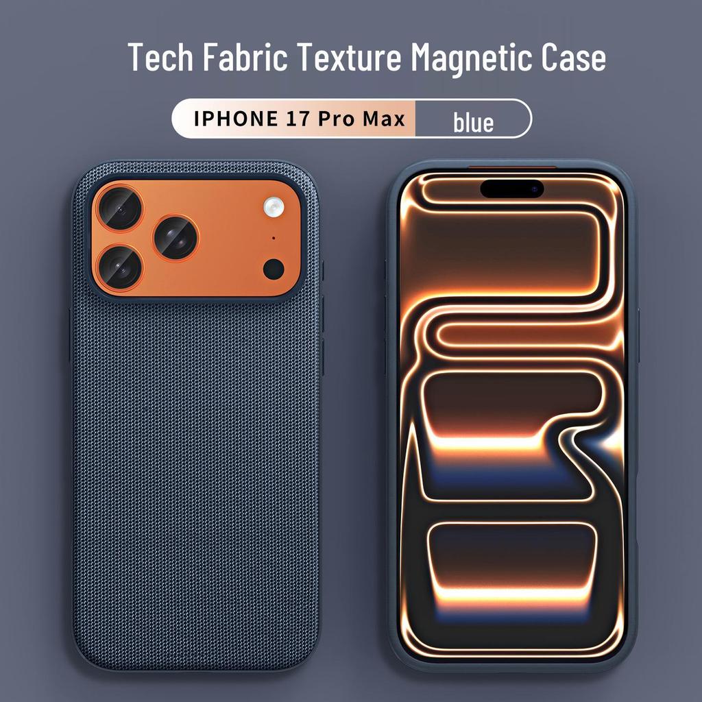 Официальный магнитный тканевый чехол для iPhone 17 Pro Max - Apple Tech Матовый защитный чехол с полным покрытием