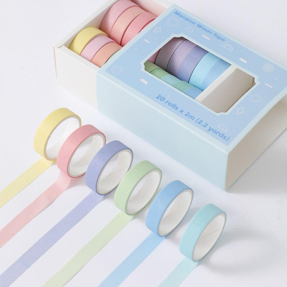Multiple Colors Thin Masking Tape Gift Wrapping Decorative Tape Tape Set  Scrapbooking