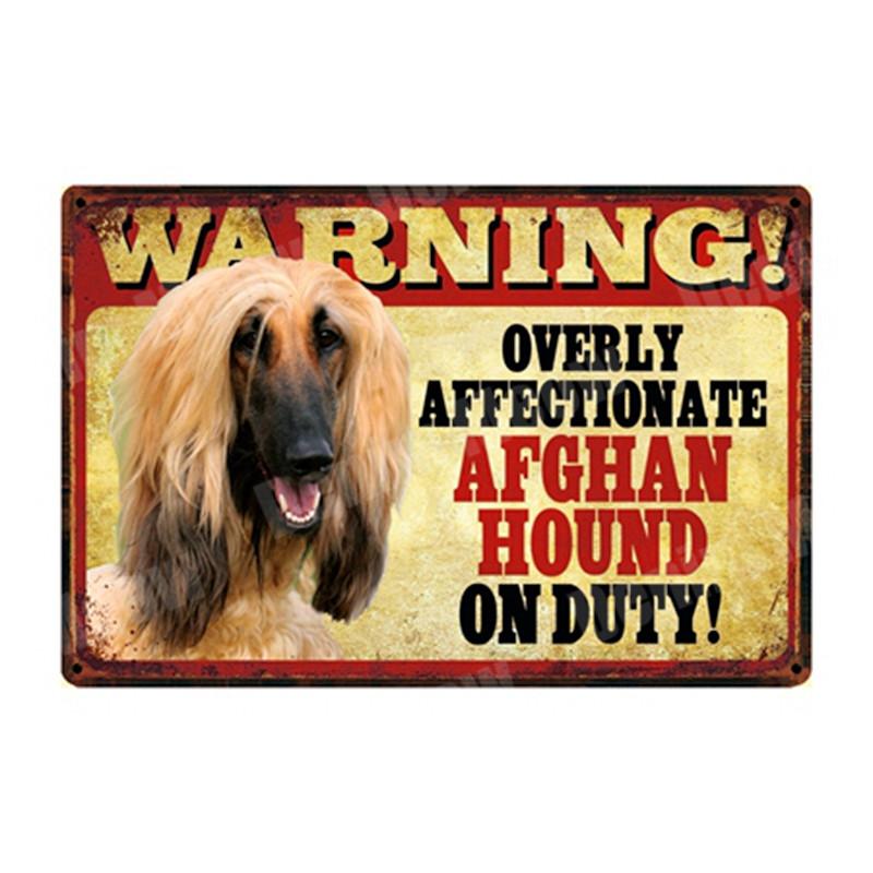 ПРЕДУПРЕЖДЕНИЕ: слишком ласковый домашний питомец на дежурстве, винтажные металлические жестяные вывески, бар, паб, домашний сад, декоративная тарелка, плакаты с собаками, настенный декор N335