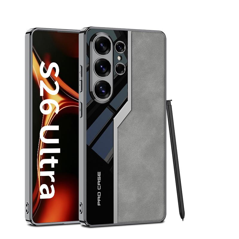 Чехол для Samsung S26 ultra Матовая кожа гальванизированный суперкар Полное покрытие Защитный чехол Ударопрочный Анти-отпечатки пальцев Однотонный