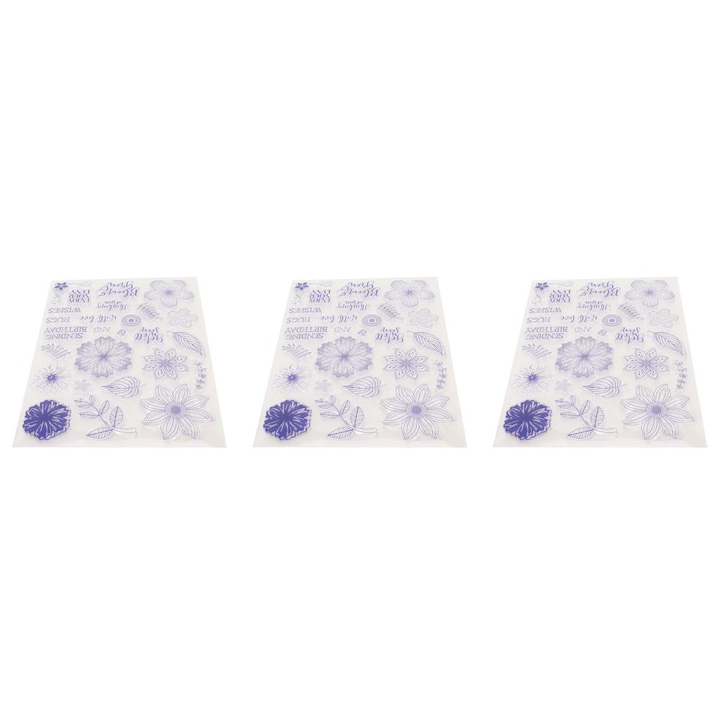 3 шт. прозрачный штамп долговечный декоративный отпечаток прозрачный штамп для фотоальбомов дневников открыток ха