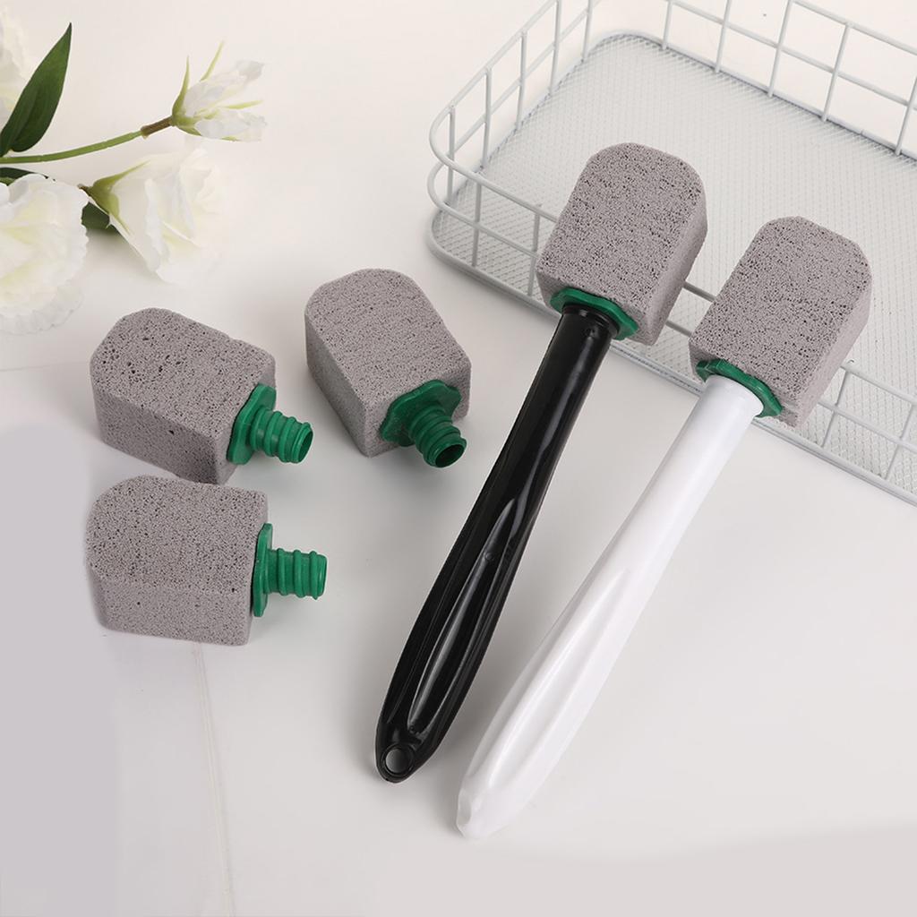 Pumice Toilet Brush With Extended Handle And Non Slip Grip For Effortless Stain Removal And Hygienic Bathroom Cleaning