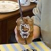 Высокопрозрачное мультяшное стекло с кошкой Китти, милая кружка для воды из высокоборосиликатного стекла, девчачья кружка для молока и завтрака, кофейная кружка
