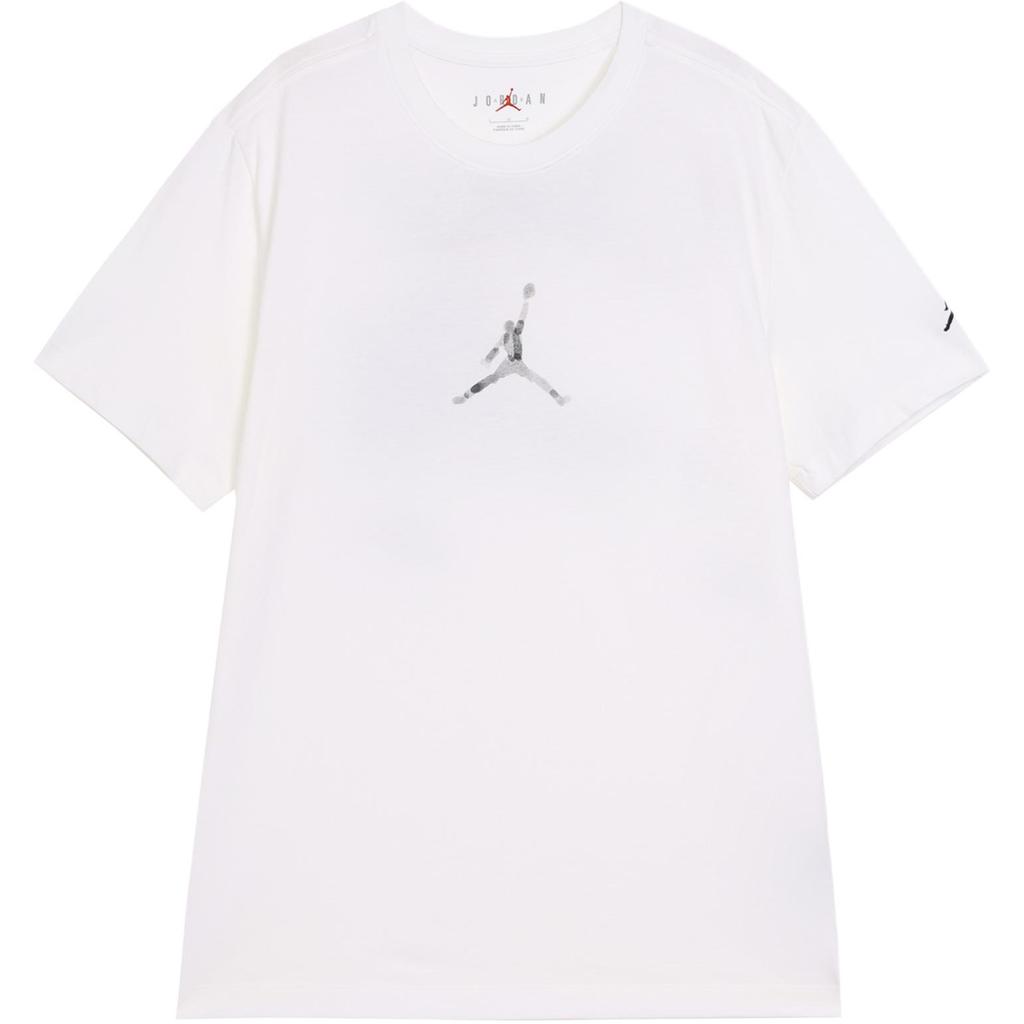 Jordan T Shirts Men's White Crew Neck Moderate FD7030-101