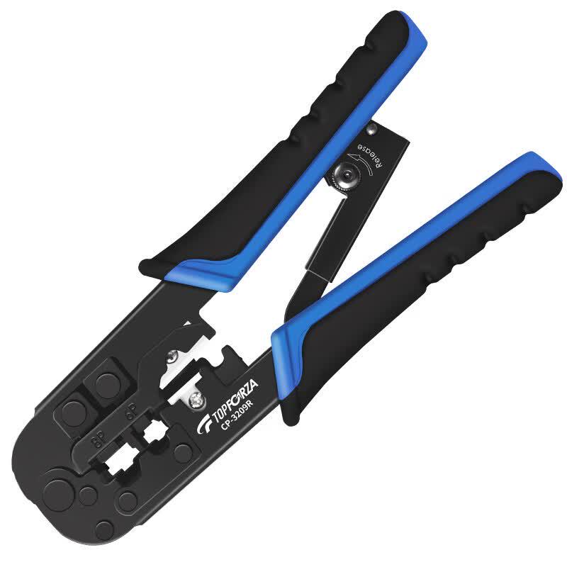 TOPFORZA CP-3209R Многофункциональный обжимной инструмент с трещоткой для сетевых кабелей
