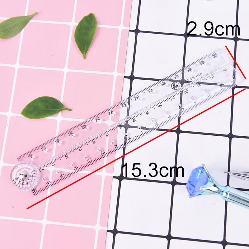 Clear Plastic Acrylic Folding Straight Rulers 30Cm Drawing Kid School Supplies