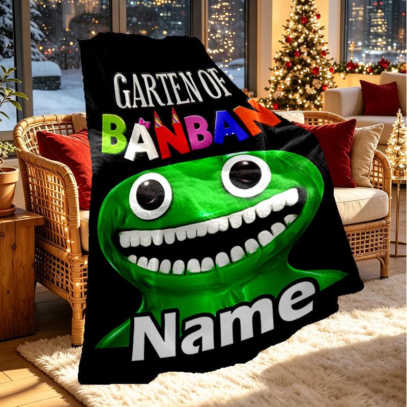 Custom Name Personalized Game Rainbow Friends Print Blanket, Home Decor, Bedroom, Sofa, Camping, Couch, Gifts for Birthday Christmas