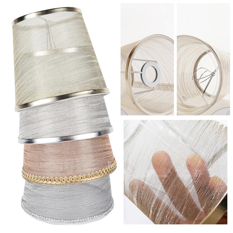 Современный абажур для потолка, прозрачный абажур из текстурированной ткани, прозрачный абажур в виде барабана, потолочный светильник, чехол для домашнего декора