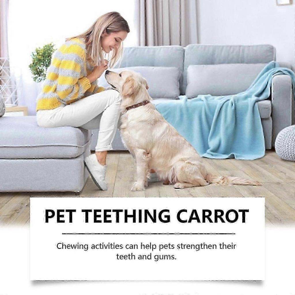 Cotton Rope Carrot Toy, 1pcs Durable Chewable Pet Teething Toy for Healthy Teeth & Gums