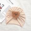 Детский тюрбан с милым мультяшным 3D медвежонком, шапочка для новорожденных мальчиков и девочек, милые весенне-летние хлопковые банданы для малышей, детские вещи