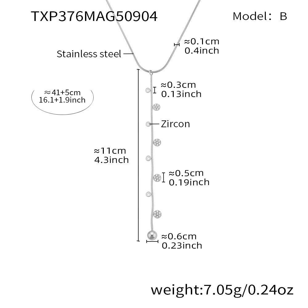 Elegant Y Chain Necklace Bracelet Choker Necklace Fashion Zircon Necklace Women Jewelry