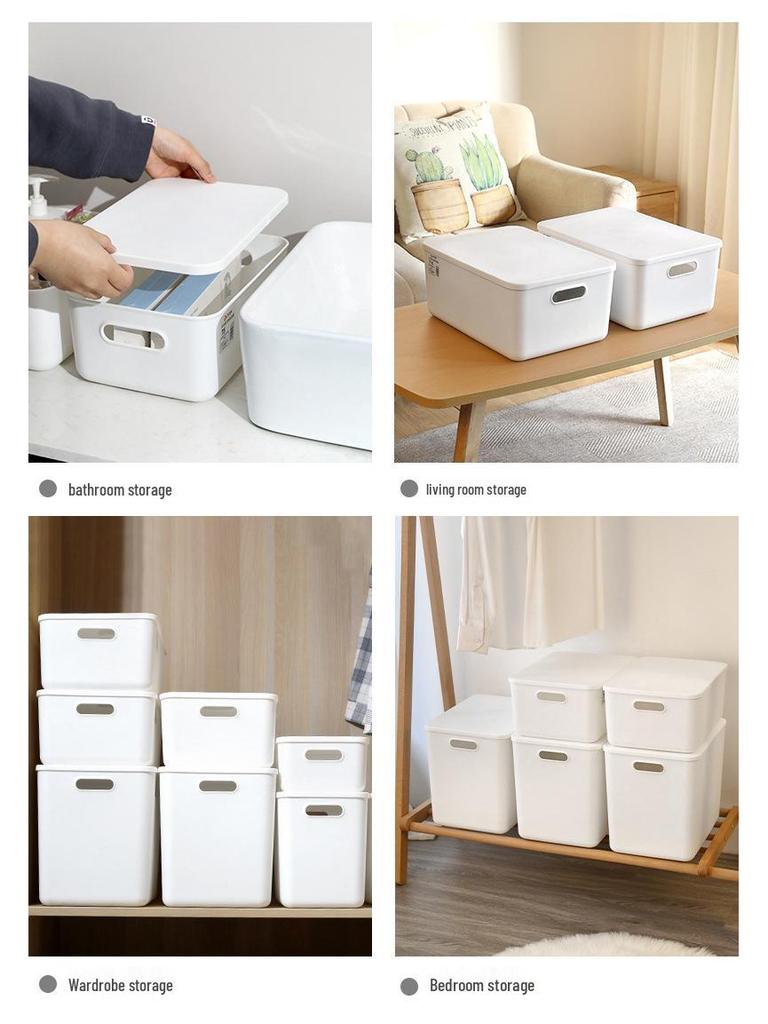 Пылезащитный контейнер для хранения с крышкой для офиса, рабочего стола, шкафа, гостиной и кухни