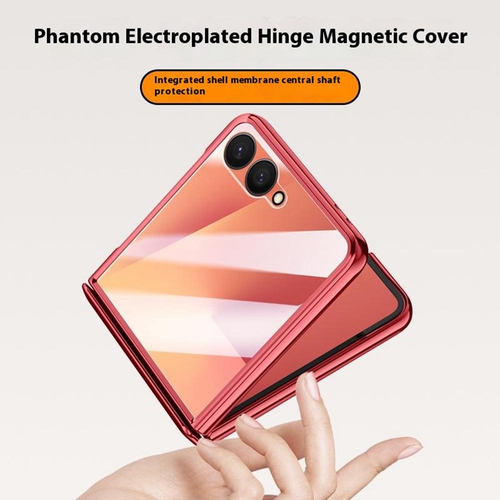 Для Samsung Galaxy Z Flip7 5G Чехол ПК+Акриловая Накладка на Телефон с Защитой Заднего Маленького Экрана Защита Шарнира