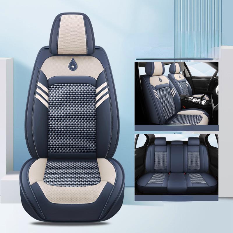 Моточехлы Универсальные чехлы на автомобильные сиденья для внедорожников Стильная прочная льняная льняная подушка для большинства пятиместных автомобилей