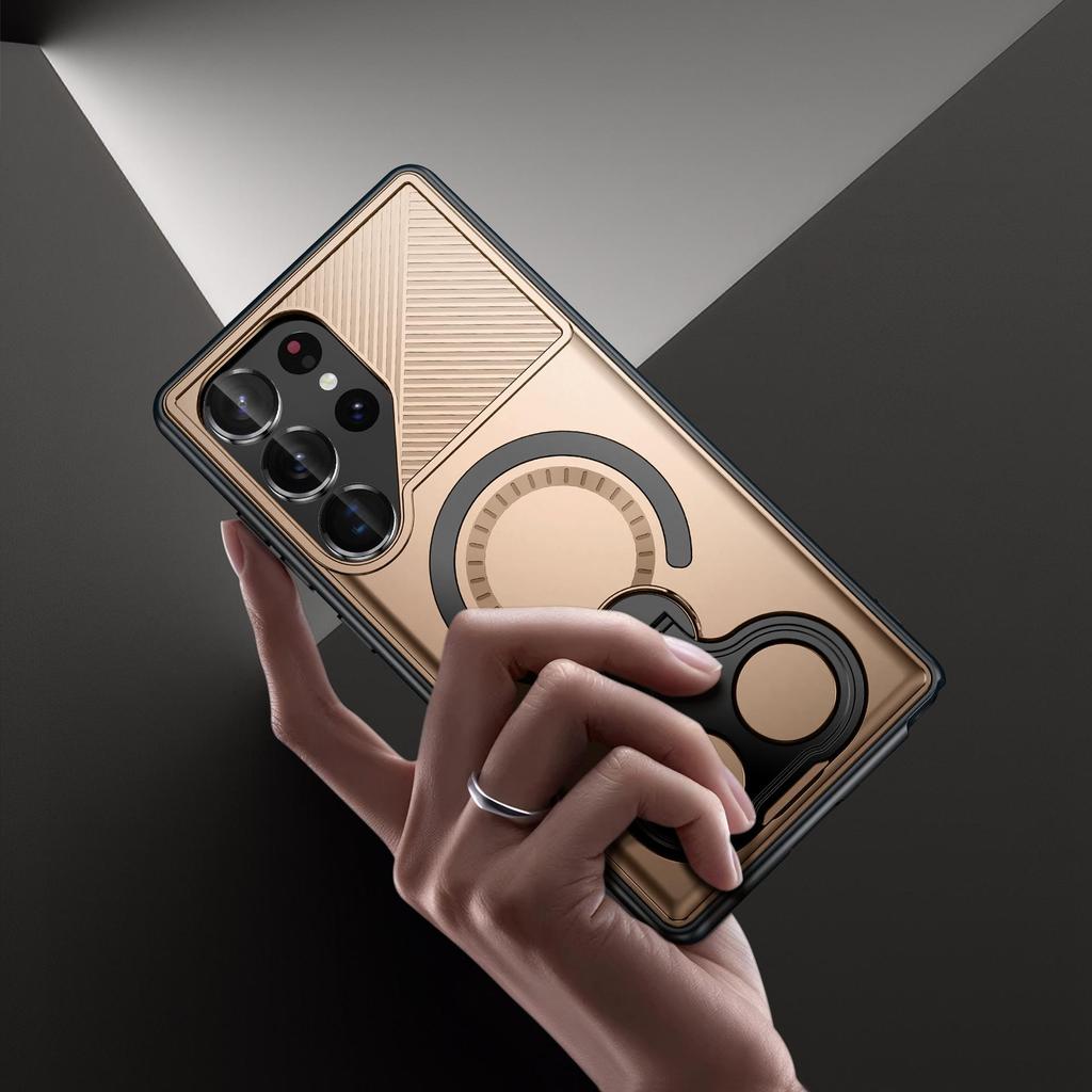 Чехол-подставка с двойным кольцом, магнитный, противоударный, для Samsung S25 Ultra / S24 PLUS / A16/A26