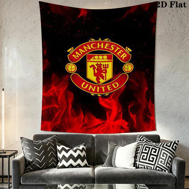 Shiny MUFC CardsWall Hanging Printed Fabric Blanket Decorative Tapestries for Bedroom Living Room Home Decor