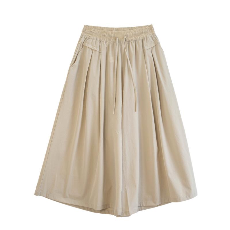 Летние Тонкие Большого Размера Женские Повседневные Прямые Широкие Брюки Кюлоты