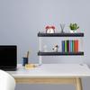 Clamp-On Desk Shelf – 2-Tier Under/Over Desk Storage Organizer with Guardrail – White